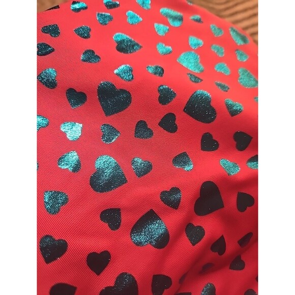 TYR The Finals Women Heart Foil Swimsuit Flutter back Pink/teal - Size 30 New - Picture 3 of 4